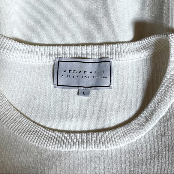 Apparalel White Ruffle Sleeve Knit Top Size L | Women’s Sweater Blouse - Picture 5 of 8